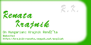 renata krajnik business card